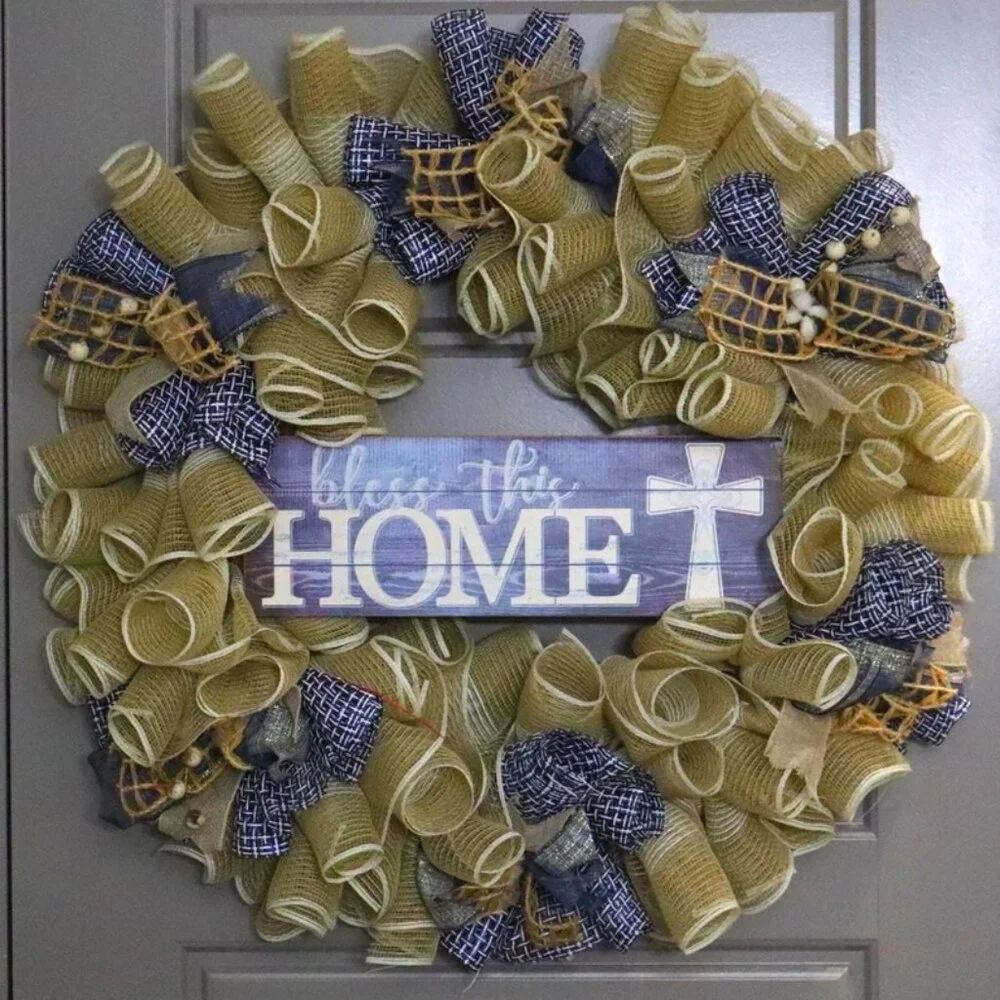 Custom Bless This Home Wreath